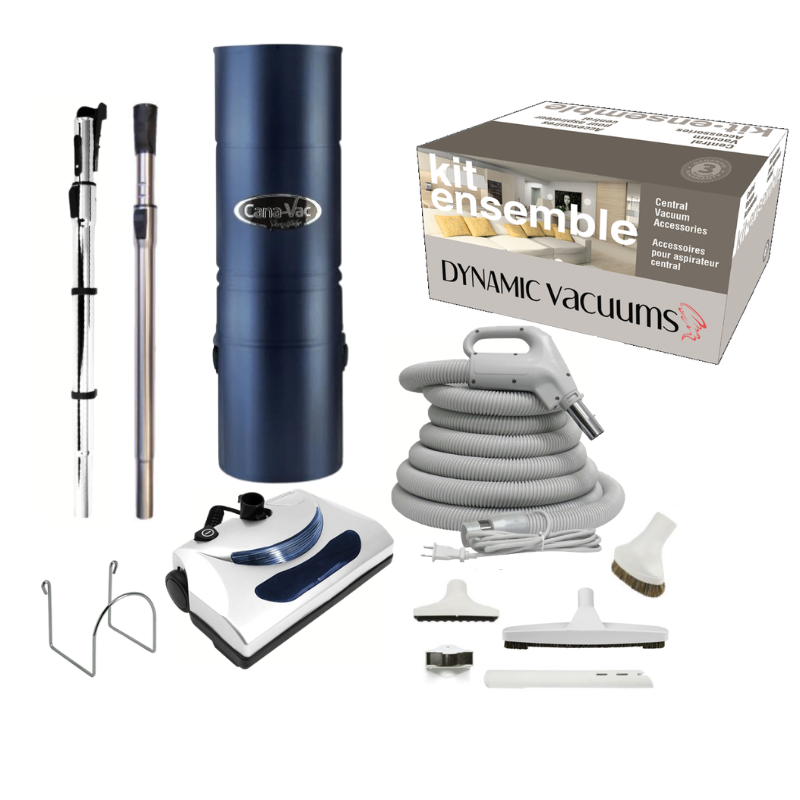 CanaVac CV790 Central Vacuum System with PN11 Powerhead Package