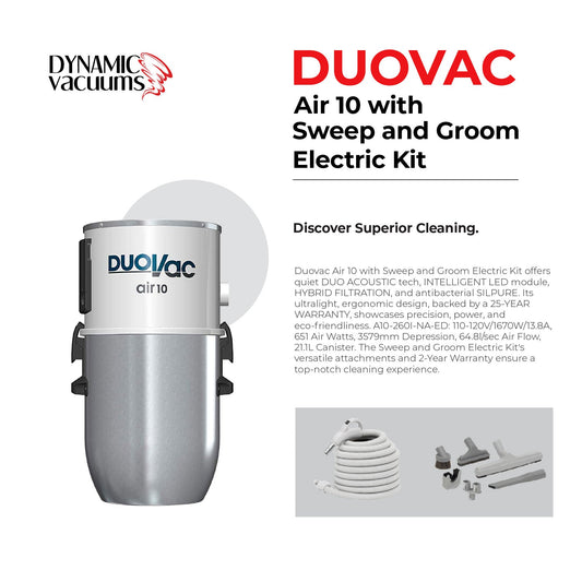 Duovac Air 10 with Sweep and Groom Electric Kit Duovac