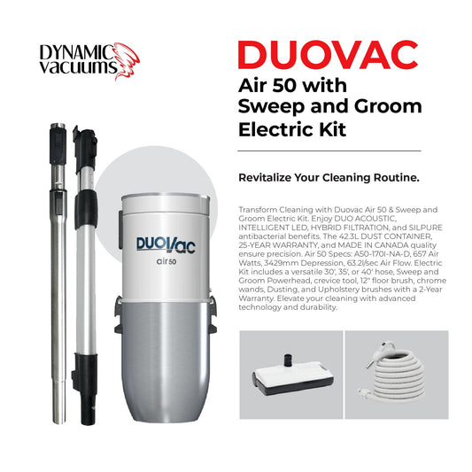 Duovac Air 50 with Sweep and Groom Electric Kit Duovac