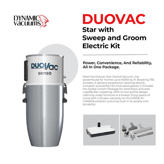 Duovac Star with Sweep and Groom Electric Kit Duovac