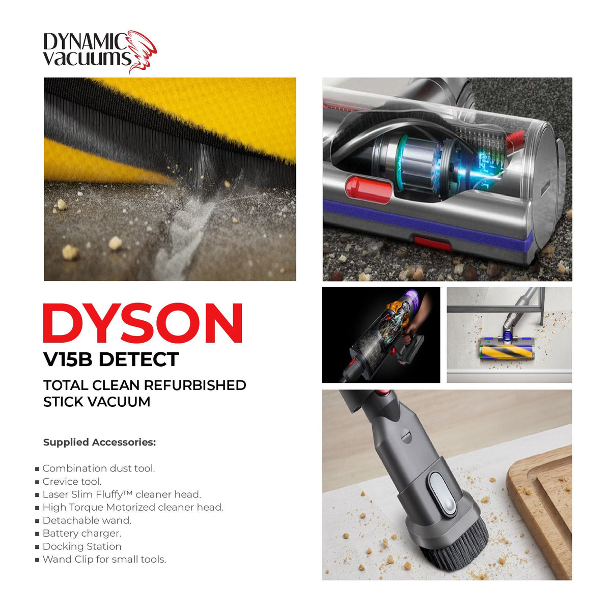 Dyson V15B Detect Total Clean Refurbished Stick Vacuum Dyson
