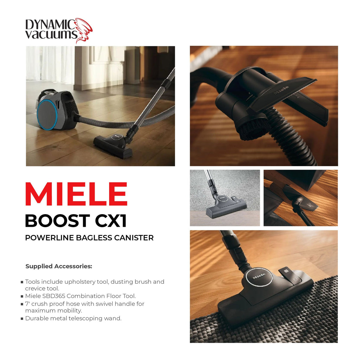 Miele Boost CX1 Powerline Bagless Canister Miele