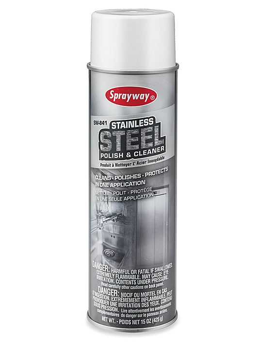 Sprayway Stainless Steel Polish & Cleaner 15oz Can Sprayway