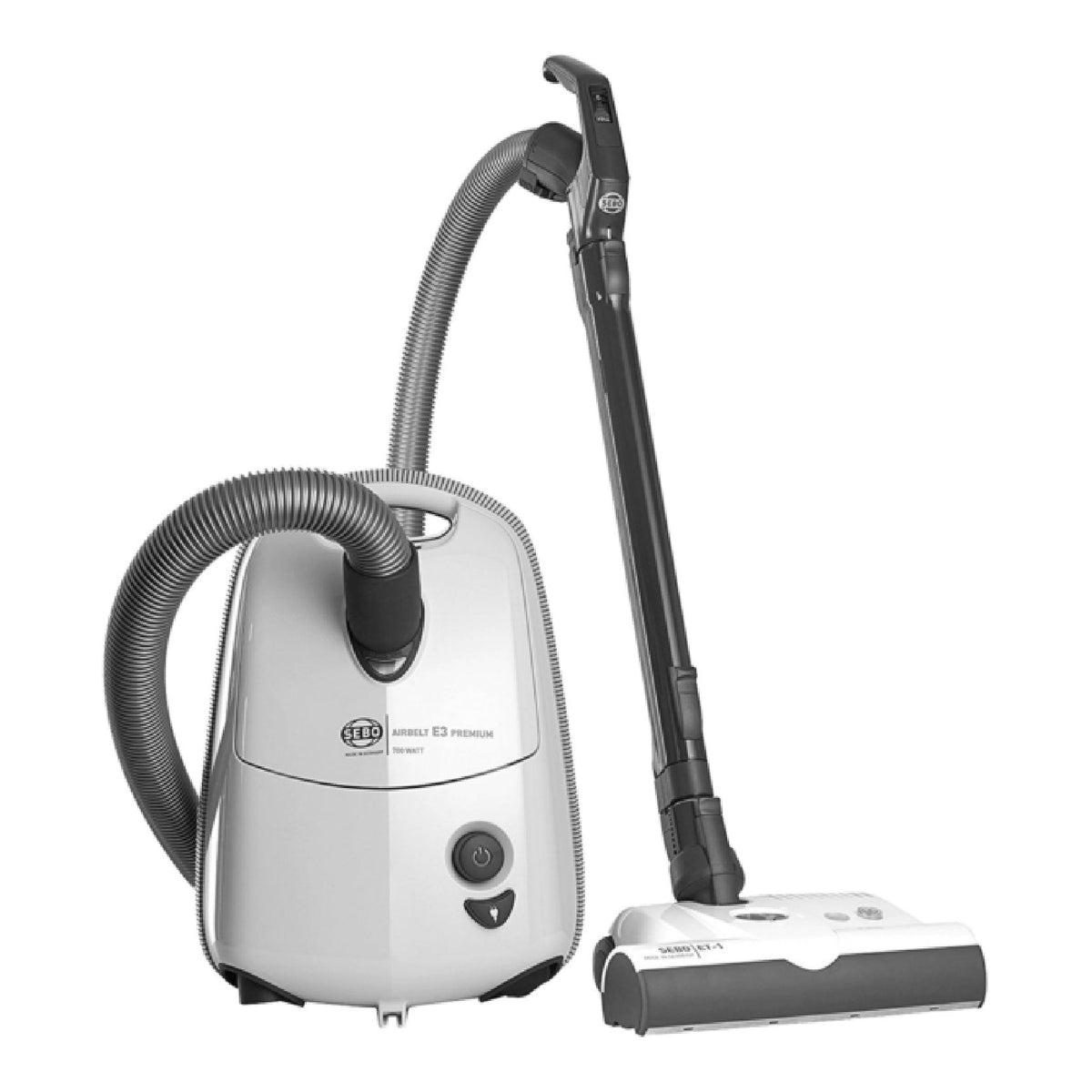 Sebo Airbelt E3 Premium White Canister Vacuum Sebo
