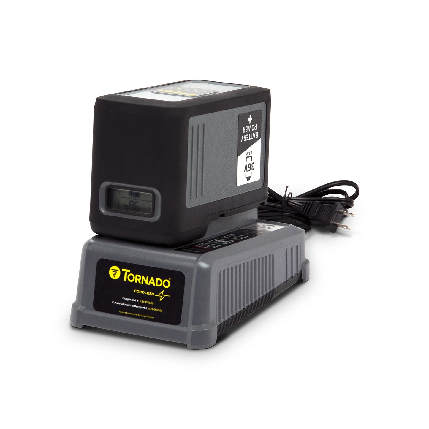 Tornado Strike Cordless Upright Vacuum TV190-W10-U battery and charger