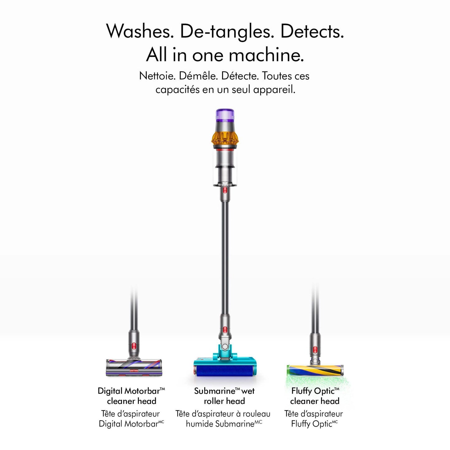 Dyson V15s Detect Submarine Cordless Stick Vacuum Cleaner- Factory Refurbished features
