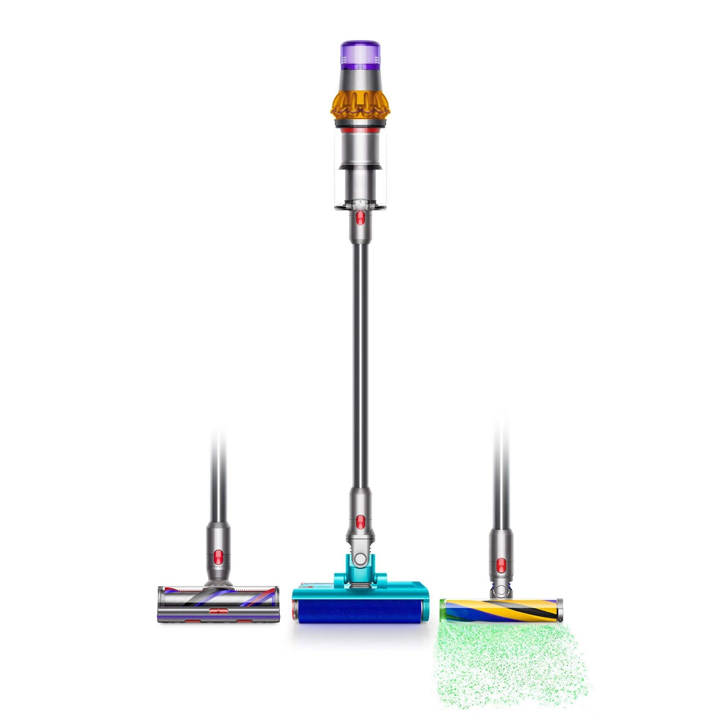 Dyson V15s Detect Submarine Cordless Stick Vacuum Cleaner- Factory Refurbished heads