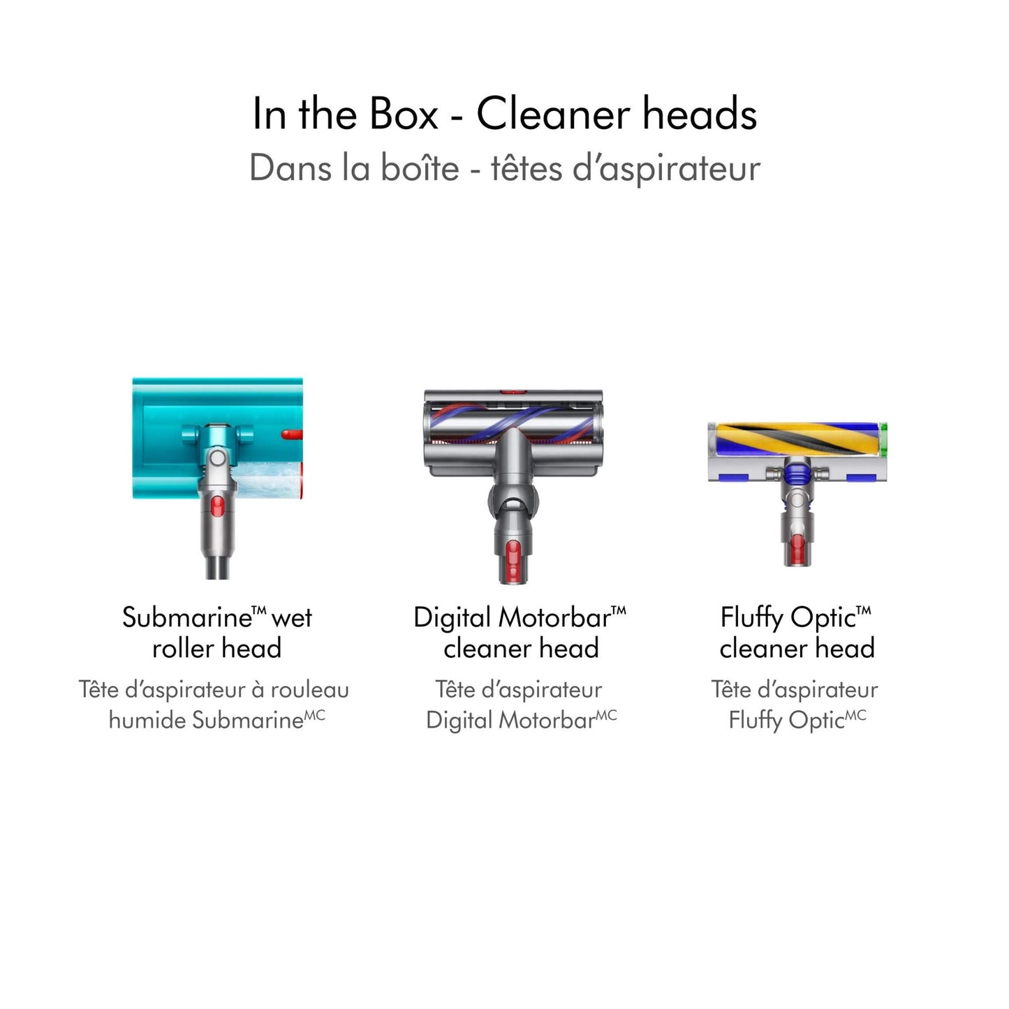 Dyson V15s Detect Submarine Cordless Stick Vacuum Cleaner- Factory Refurbished cleaner heads