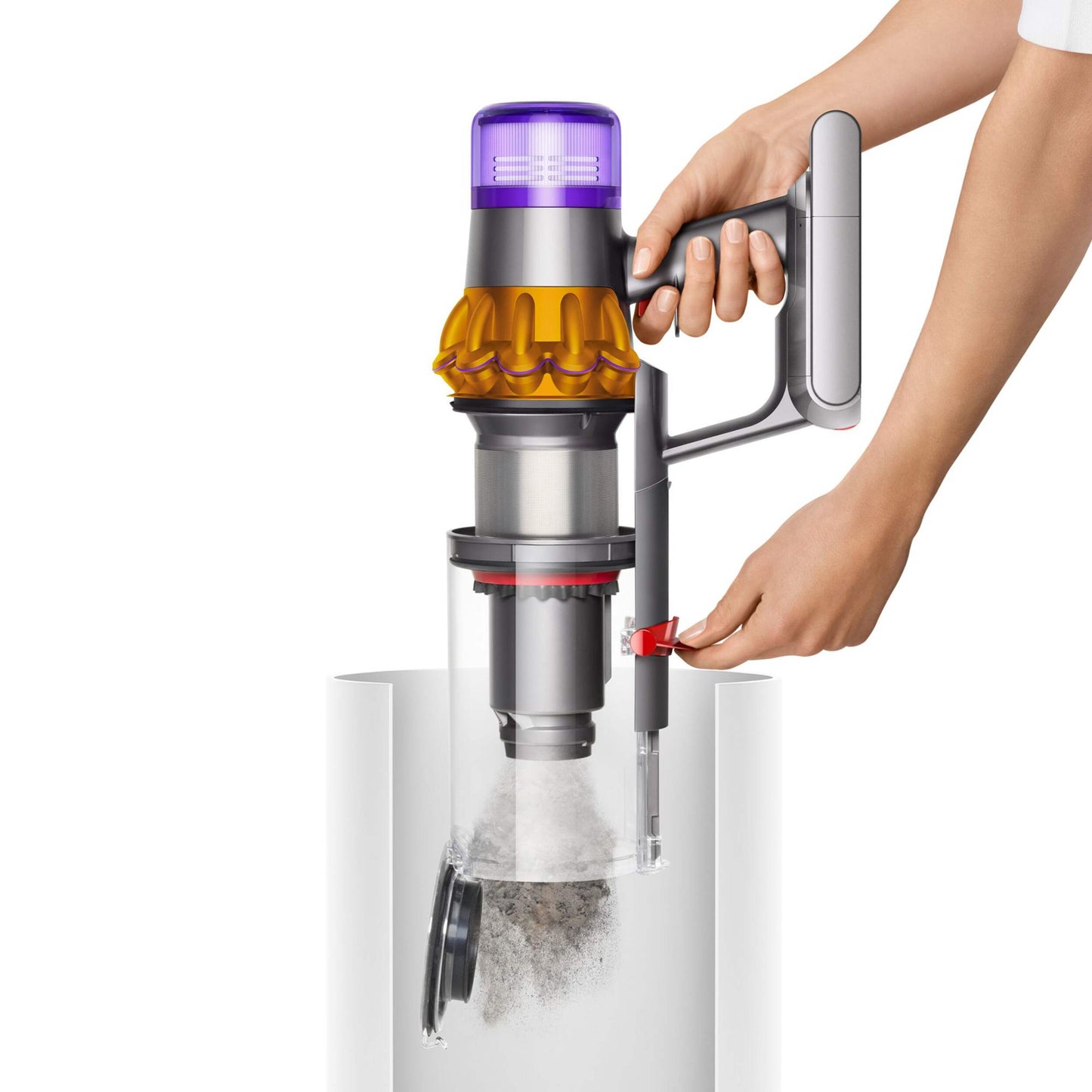 Dyson V15s Detect Submarine Cordless Stick Vacuum Cleaner- Factory Refurbished dumping bin