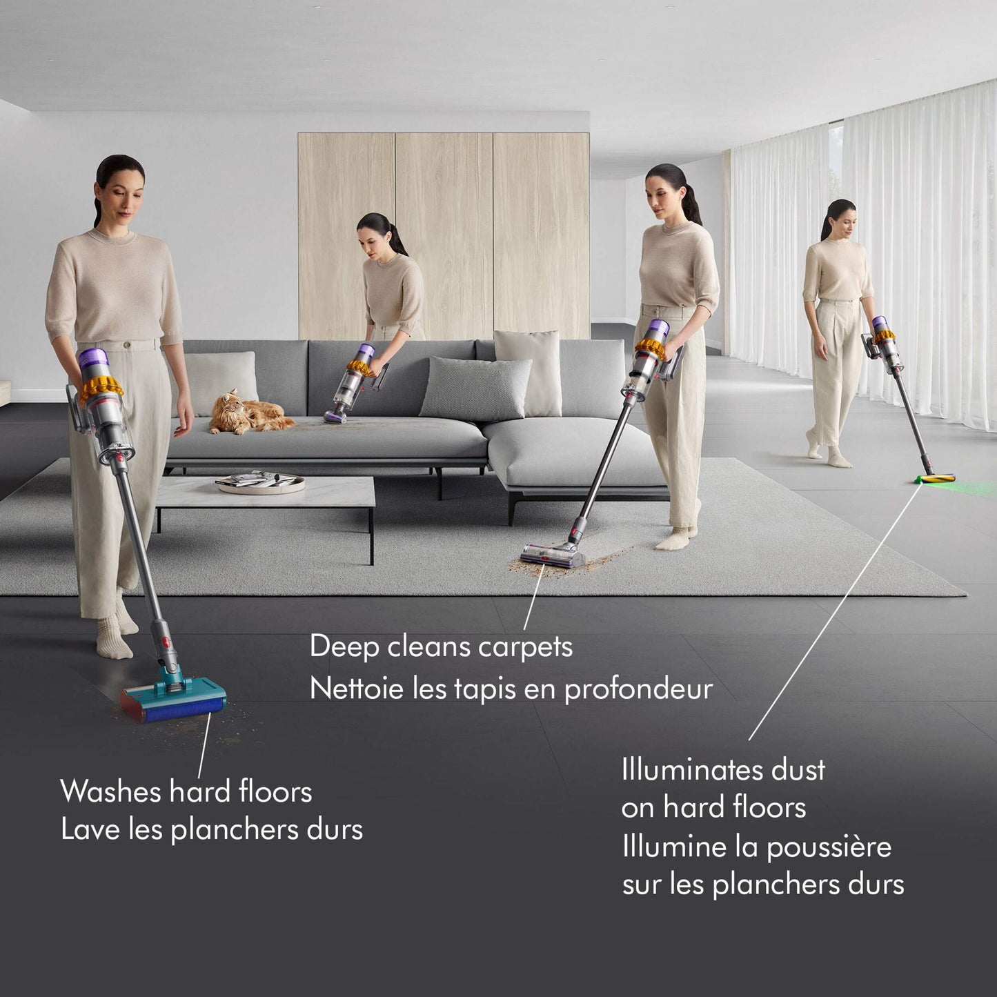 Dyson V15s Detect Submarine Cordless Stick Vacuum Cleaner- Factory Refurbished features