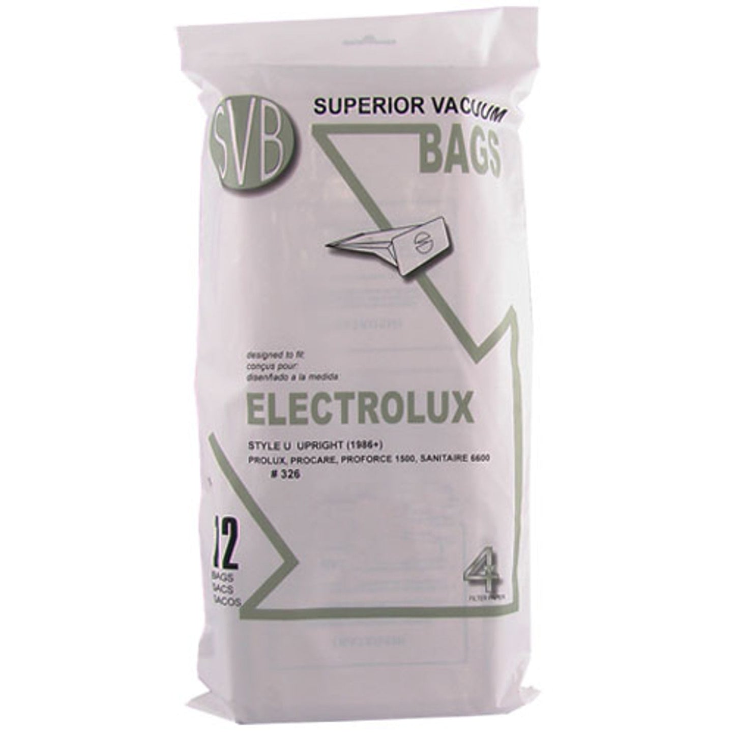 Electrolux Aerus Style U Upright Bags 12 Pack