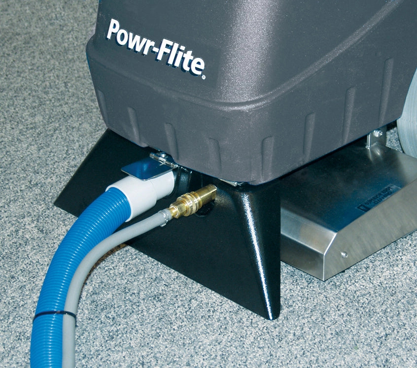 Powr-Flite PFX900S Prowler Self-Contained Carpet Extractor suction and solution hose inserted