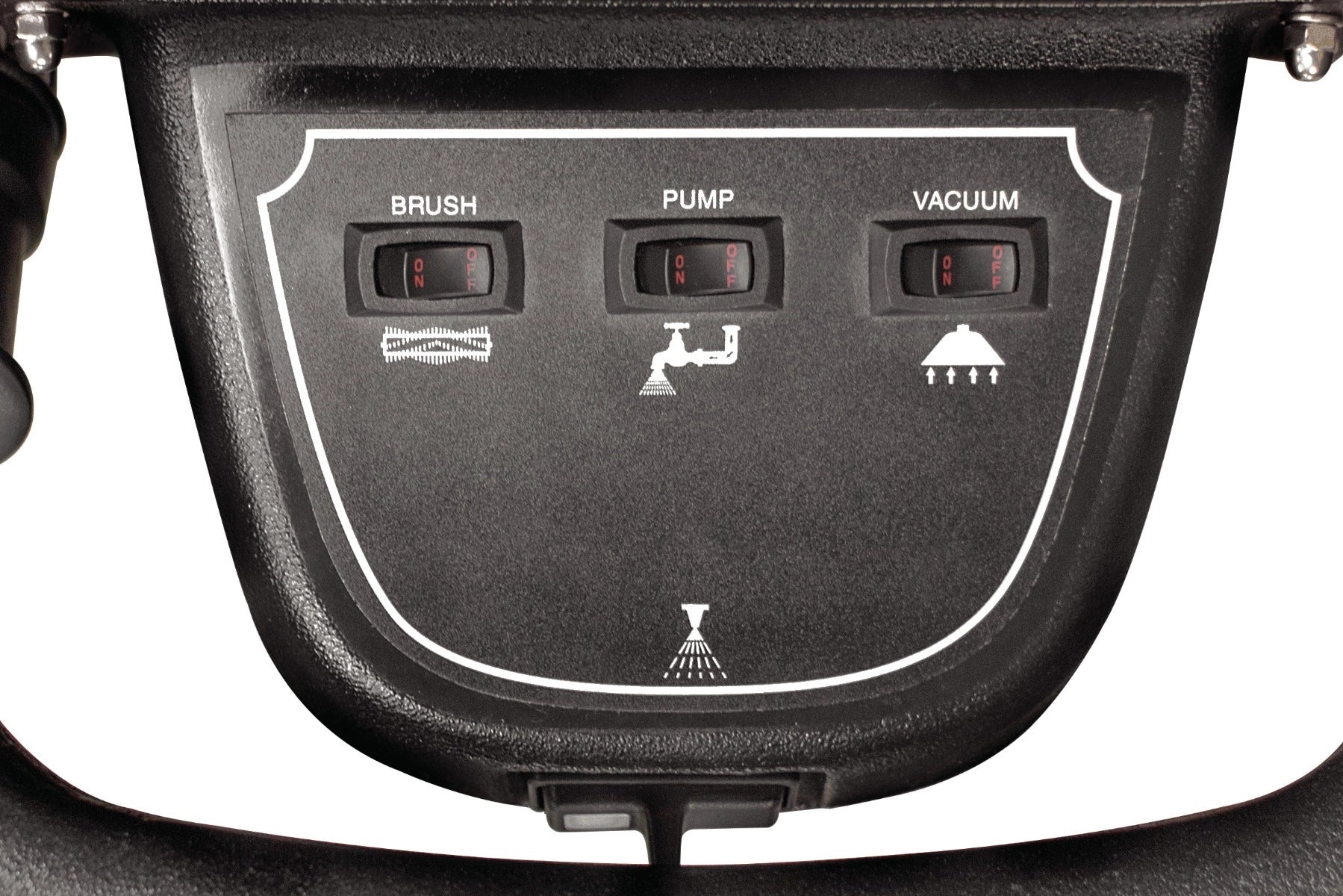 Powr-Flite PFX900S Prowler Self-Contained Carpet Extractor switch controls