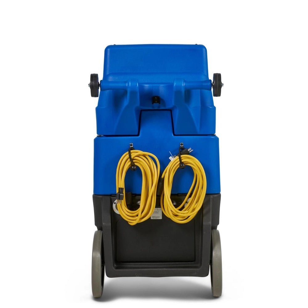 Powr-Flite Pulsar+® 15-Gallon Carpet Extractor - PE060-G15-U 100 PSI rear with cords and transport wheels