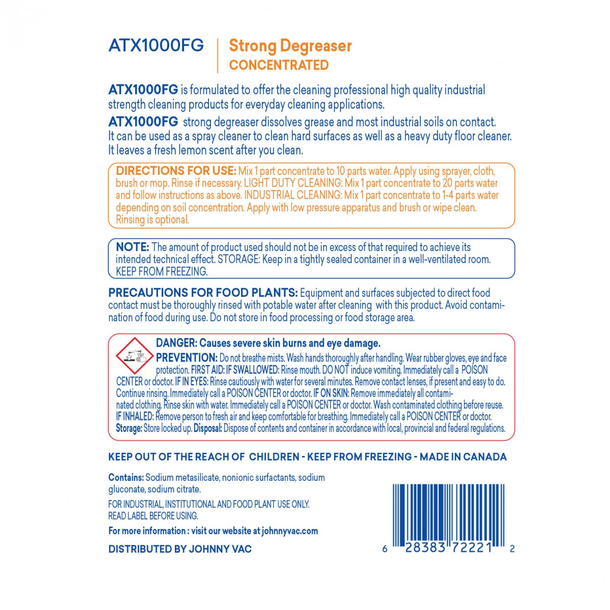 Attax Strong Degreaser Concentrated 4L Attax