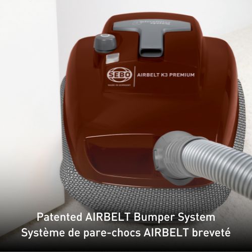 SEBO Airbelt K2 Kombi Pink canister vacuum bag compartment
