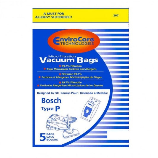 Bosch Type P Canister Vacuum Bags 5-Pack