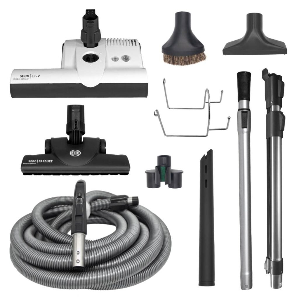 Sebo Premium ET-2 Power Head Central Vacuum Accessory Kit white