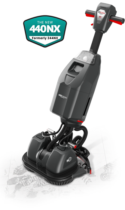 Numatic Nacecare NUC 244NX / 440NX Ultra-Compact Battery Scrubber 18" - ** 2 Batteries **