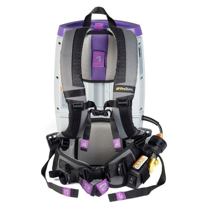 ProTeam GoFit 6 Backpack Vacuum – 6 Qt. with Xover Multi-Surface Telescoping Wand Tool Kit (107696)