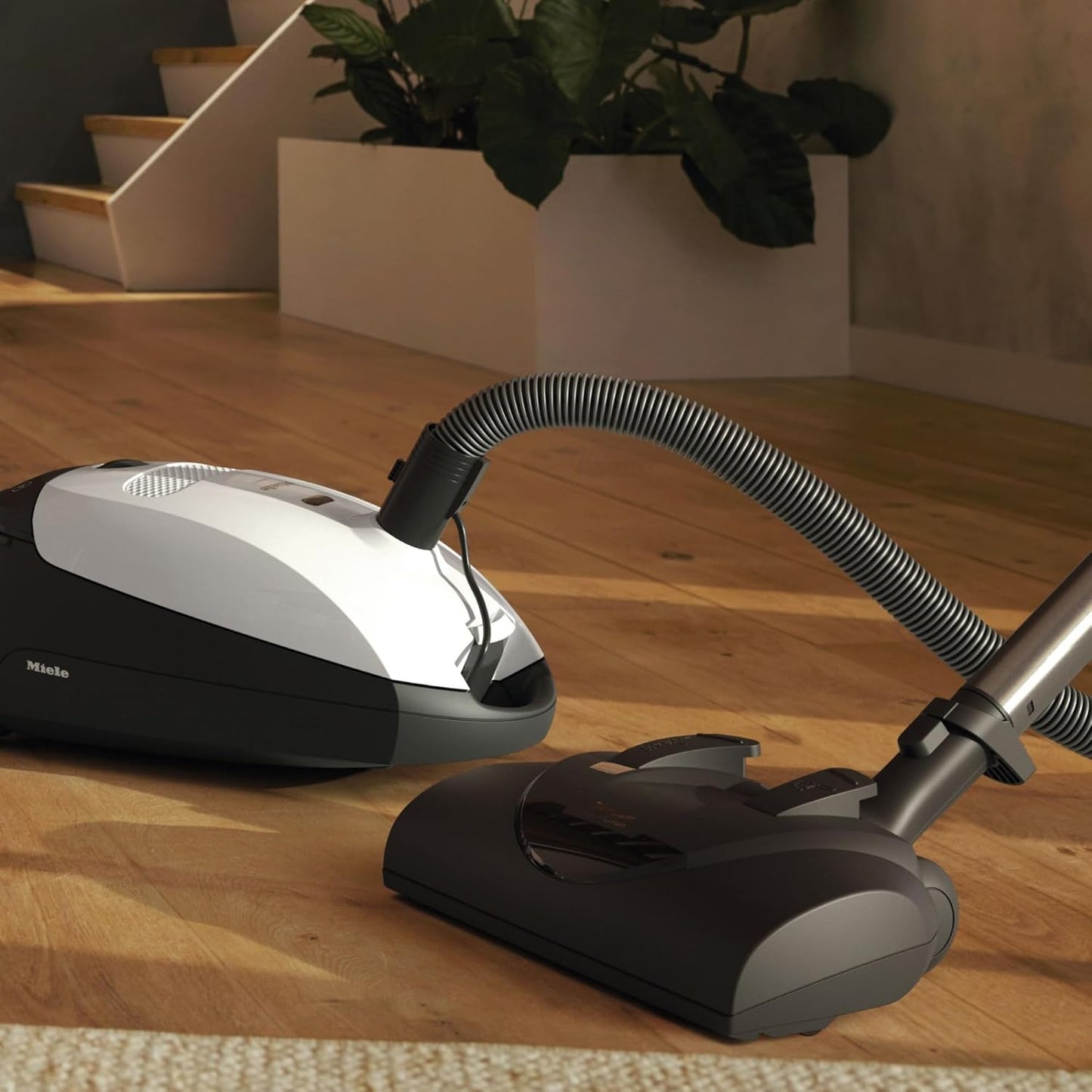 Miele Classic C1 Cat & Dog PowerLine Canister Vacuum - Lotus white