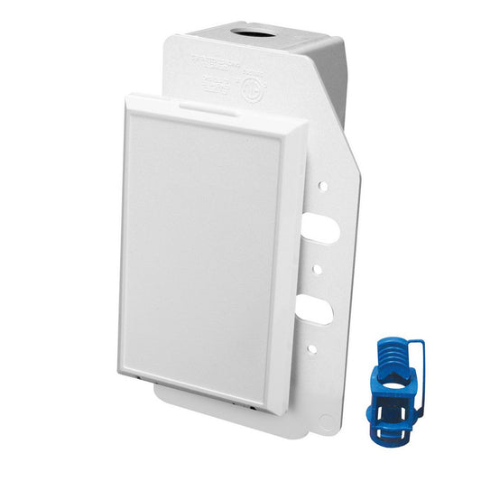 White Central Vacuum Super Valve Fitting 120V