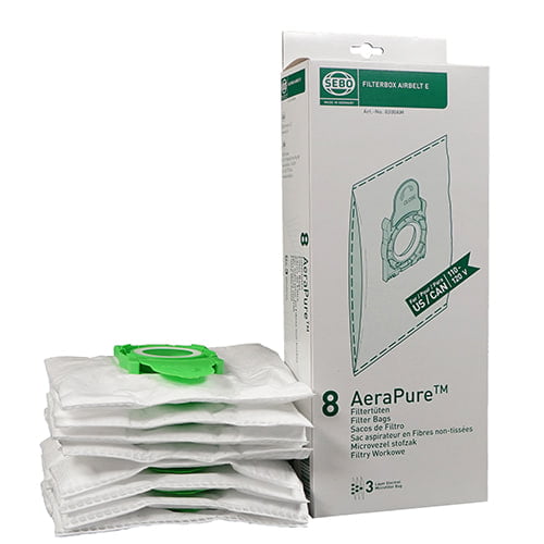Sebo E Filterbox Vacuum Bags 8300ER Box of 8