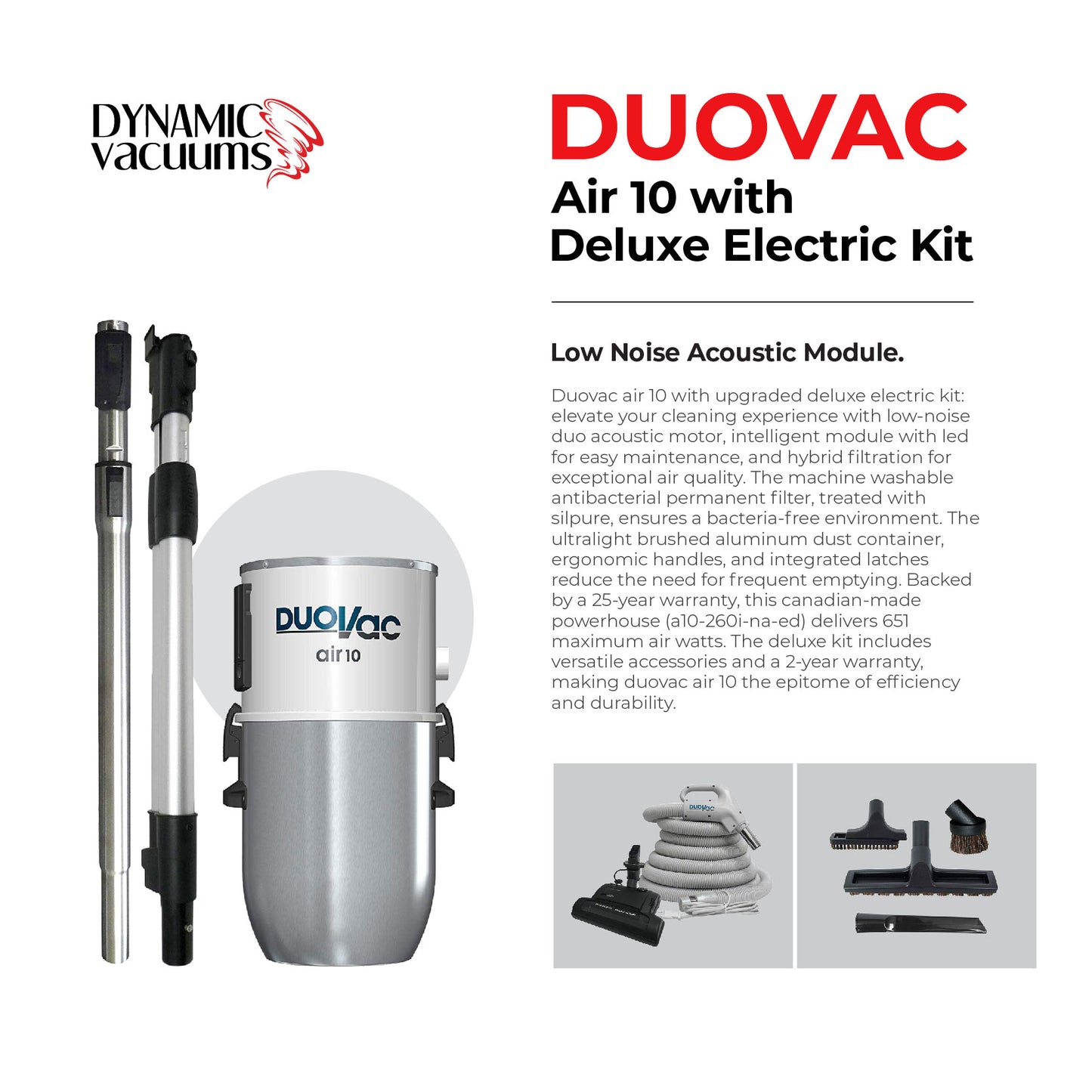 Duovac Air 10 with Deluxe Electric Kit