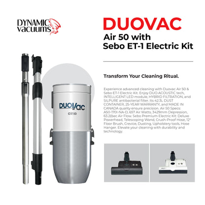 Duovac Air 50 with Sebo ET-1 Electric Kit