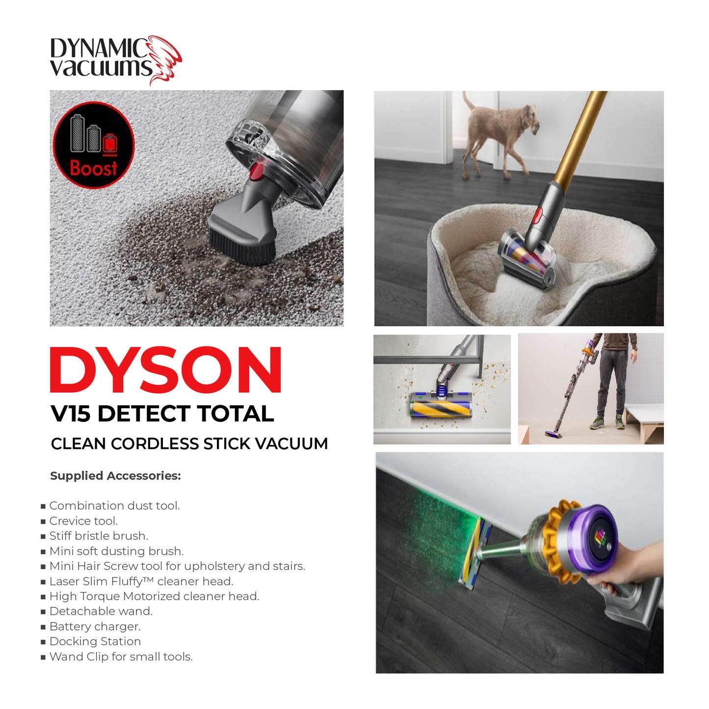 Dyson V15 Detect Total Clean Cordless Stick Vacuum