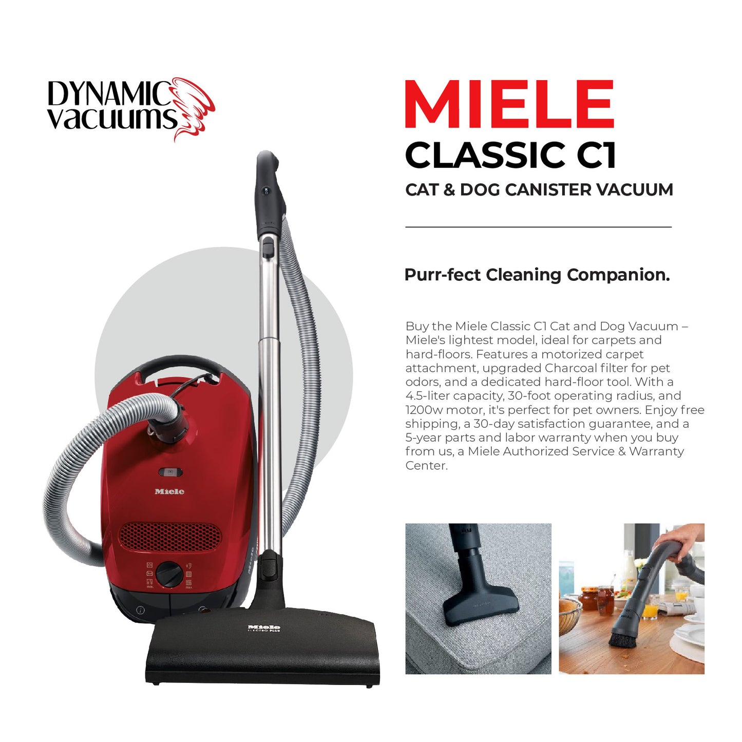 Miele Classic C1 Cat & Dog Canister Vacuum