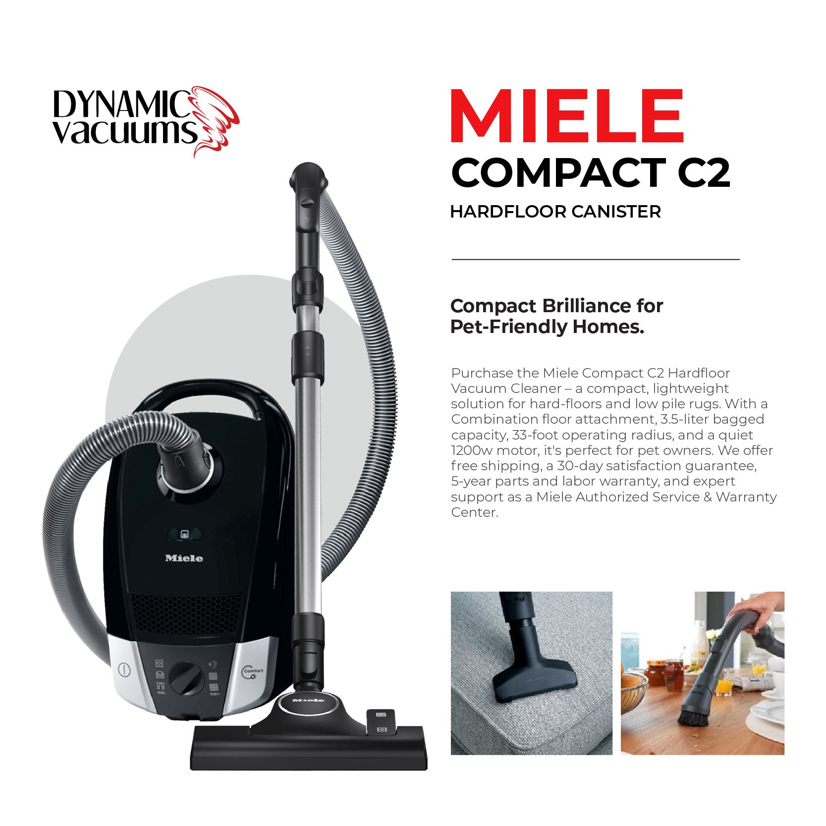Miele Compact C2 Hardfloor Canister – Dynamic Vacuums