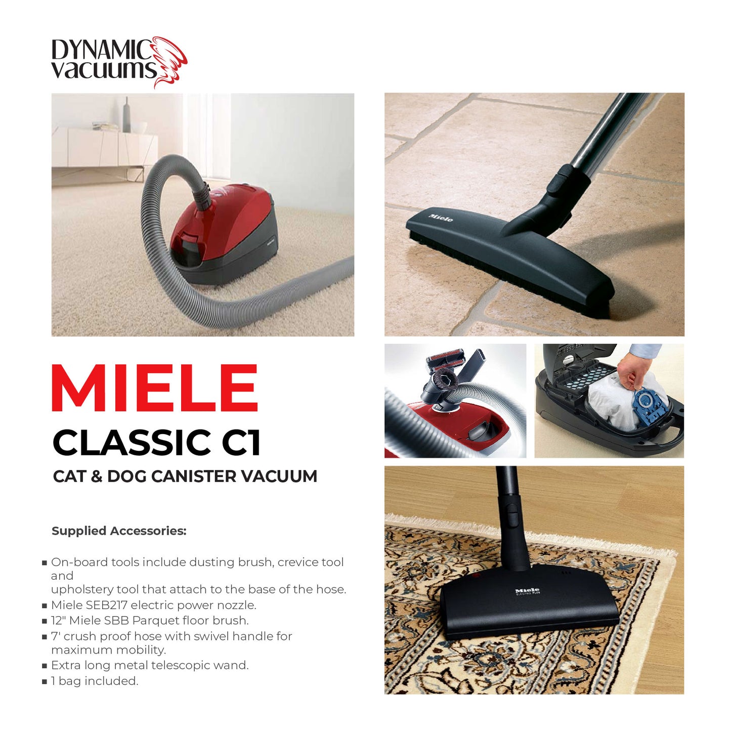 Miele Classic C1 Cat & Dog Canister Vacuum