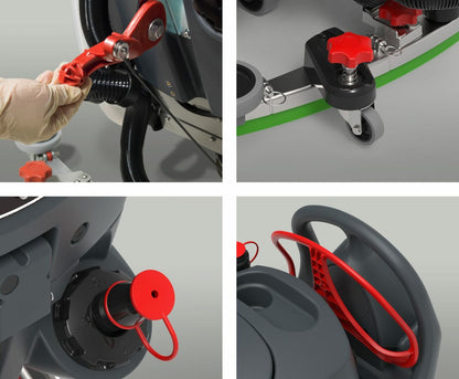 Numatic TBL 1620/100T 20" Traction Drive Battery Scrubber 2 Batteries