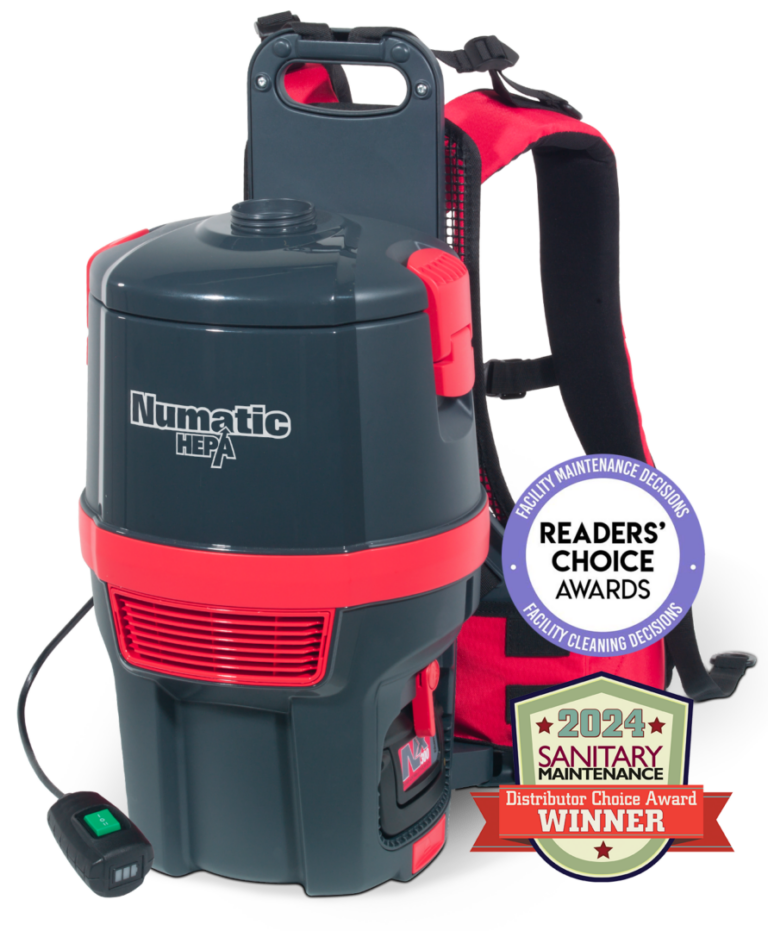 Numatic NaceCare Lattitude RBV150NXH  – Hepa Battery Powered Backpack Vacuum