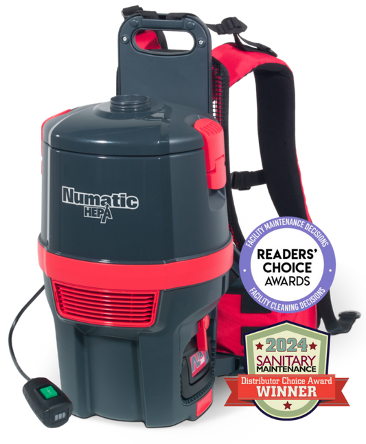 Numatic NaceCare Lattitude RBV150NXH  – Hepa Battery Powered Backpack Vacuum