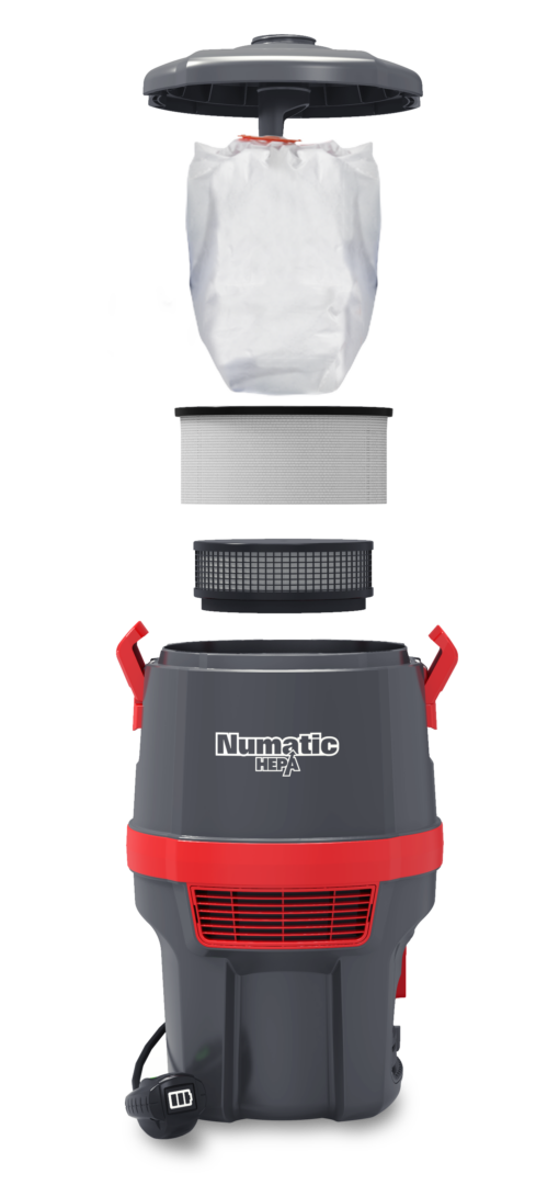 Numatic NaceCare Lattitude RBV150NXH  – Hepa Battery Powered Backpack Vacuum