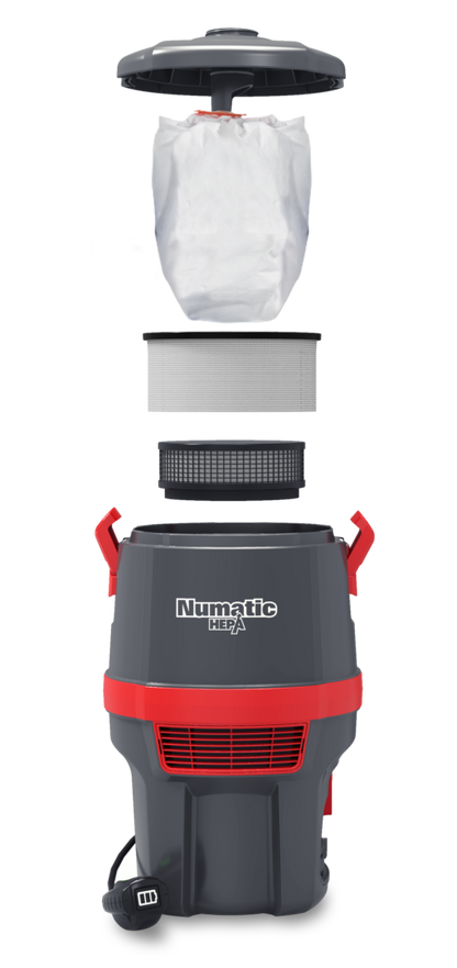 Numatic NaceCare Lattitude RBV150NXH  – Hepa Battery Powered Backpack Vacuum