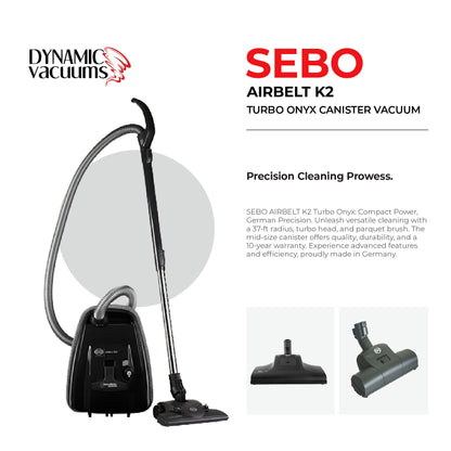 Sebo Airbelt K2 Turbo Onyx Canister Vacuum