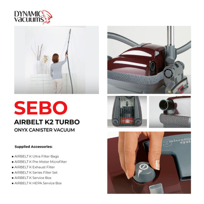 Sebo Airbelt K2 Turbo Onyx Canister Vacuum