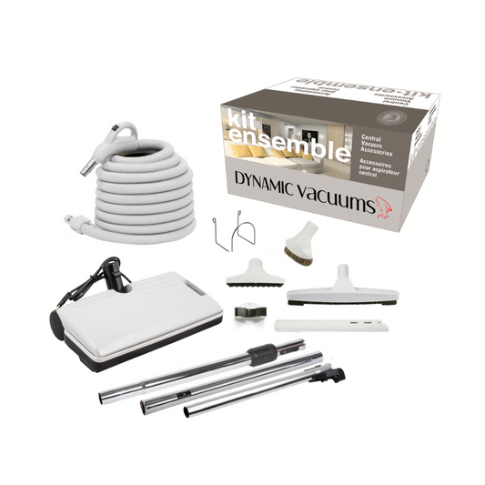 Sweep and groom ultra deluxe central vacuum electric accessory kit