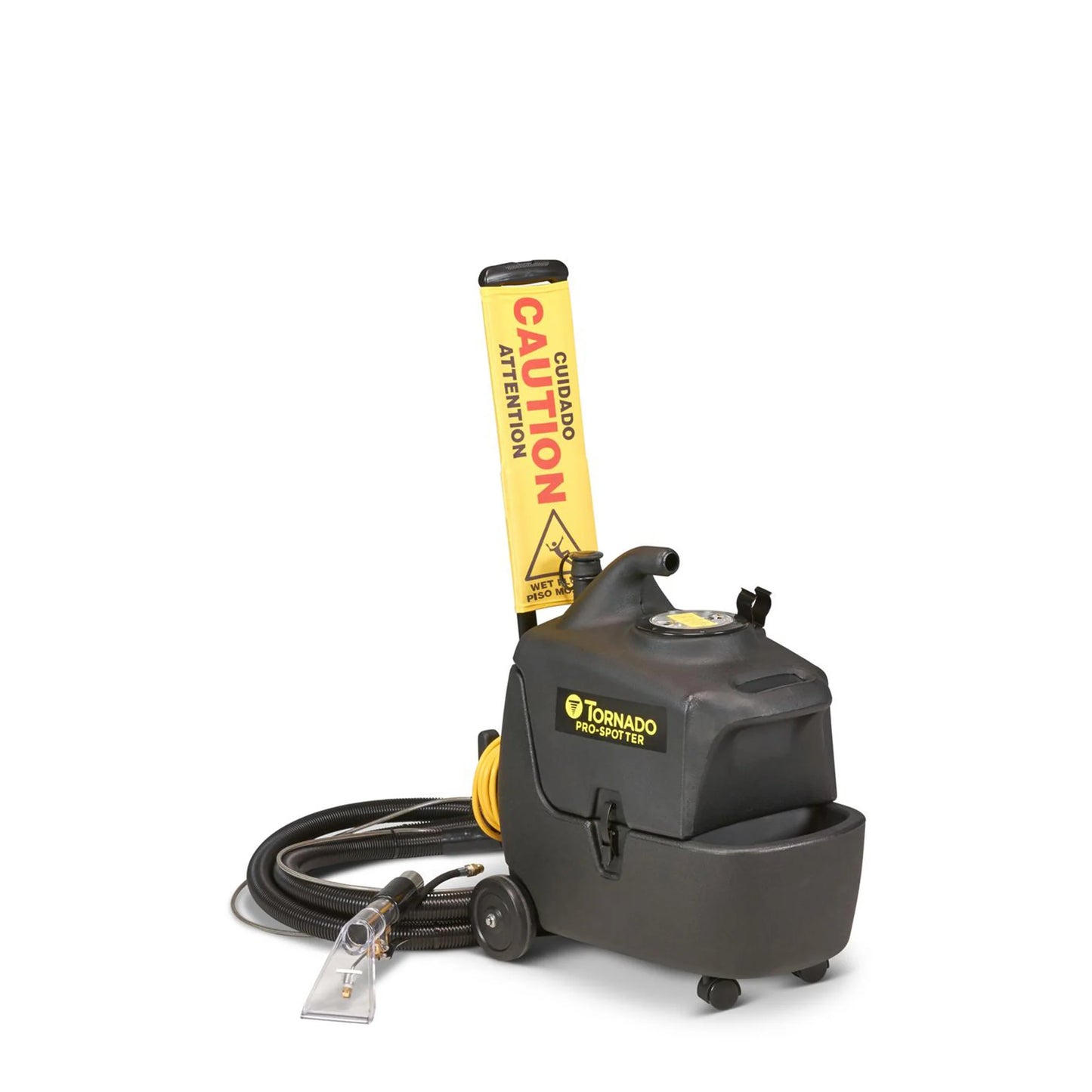 Tornado Pro Spotter Extractor TE010-G03-U with hose and caution sign