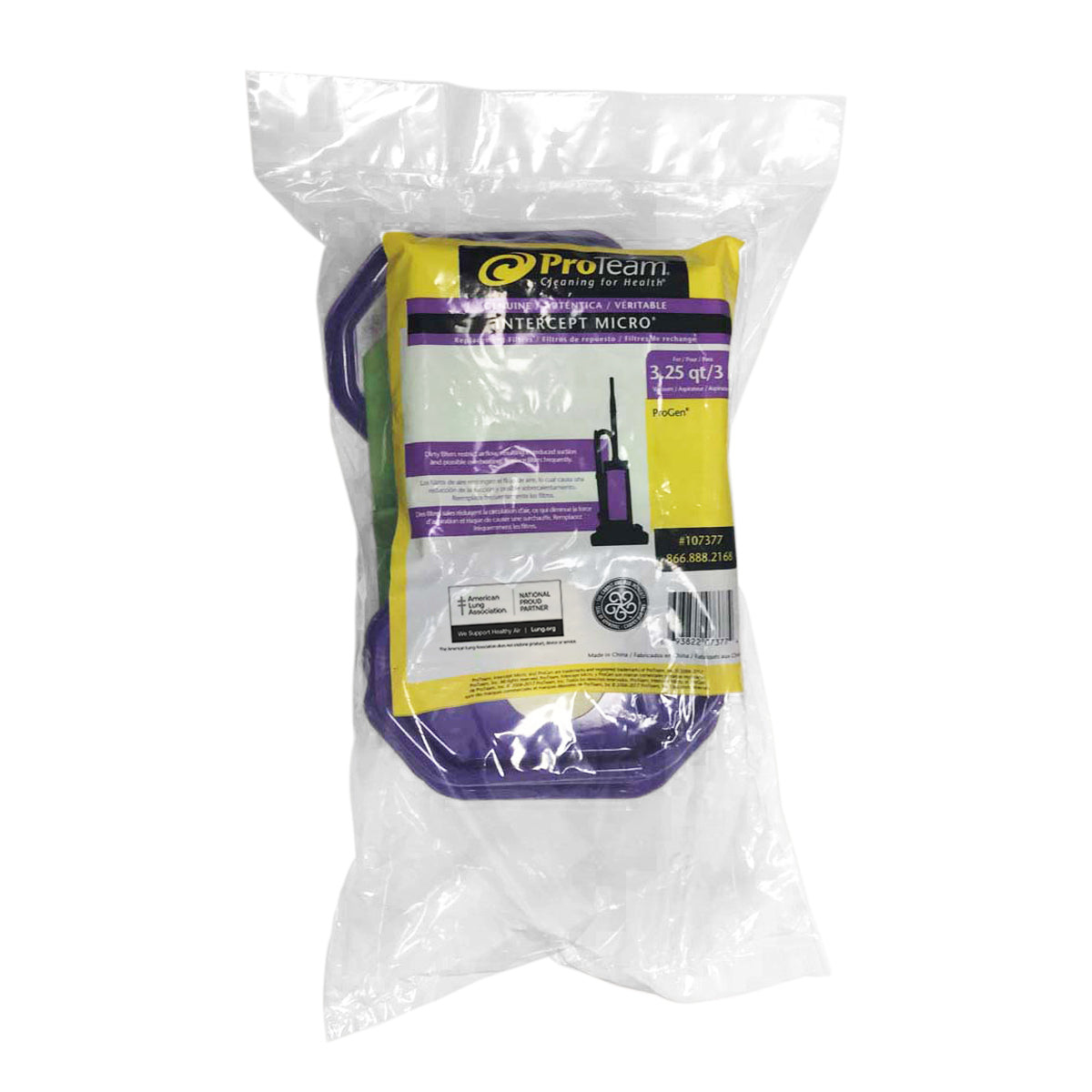 Proteam ProGen Upright Intercept Micro Filter Bag, Closed Collar, Fits ProGen (10 pk.) - 107377
