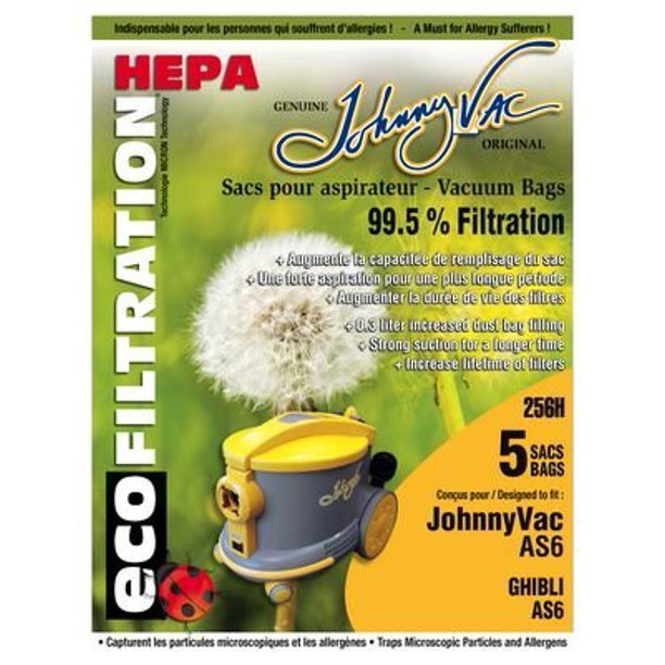 Johnny Vac AS6 HEPA Bags