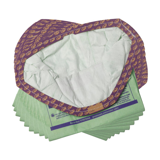 Proteam Bags GoFit 3 Open Collar Vacuum Filter Bags for ProTeam Commercial Backpack Vacuum Cleaners, 10-Pack - 107666