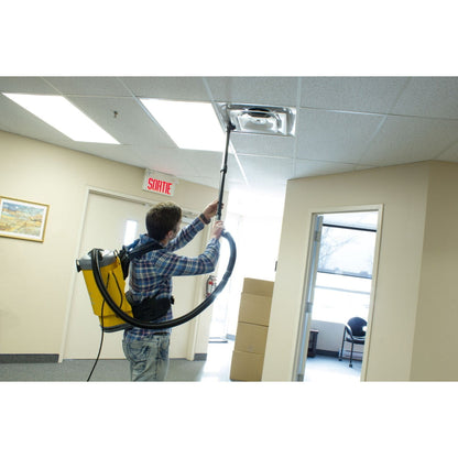 Johnny Vac T1 in use cleaning roof