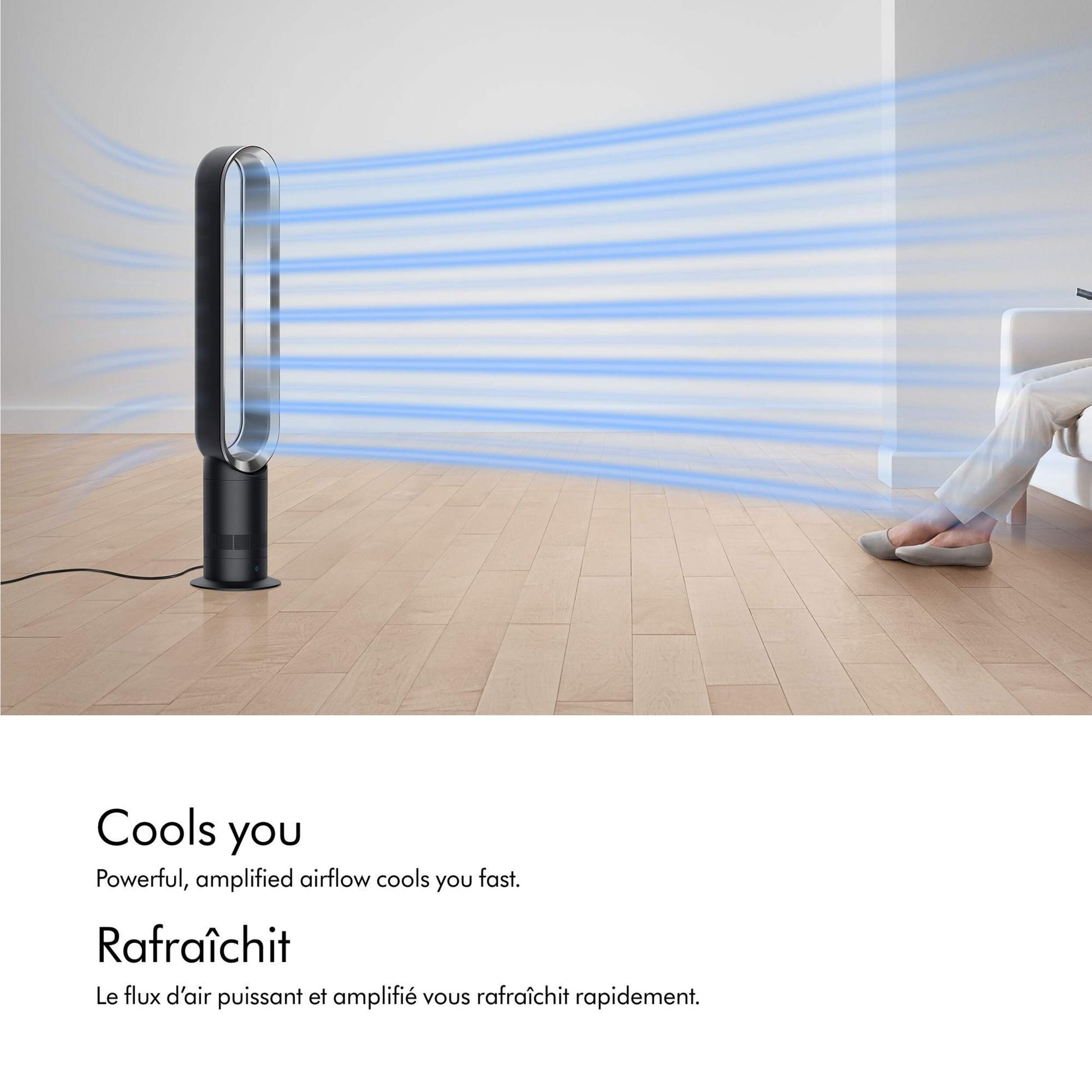 Dyson AM07 Cool™ Tower Fan Black/Nickle features