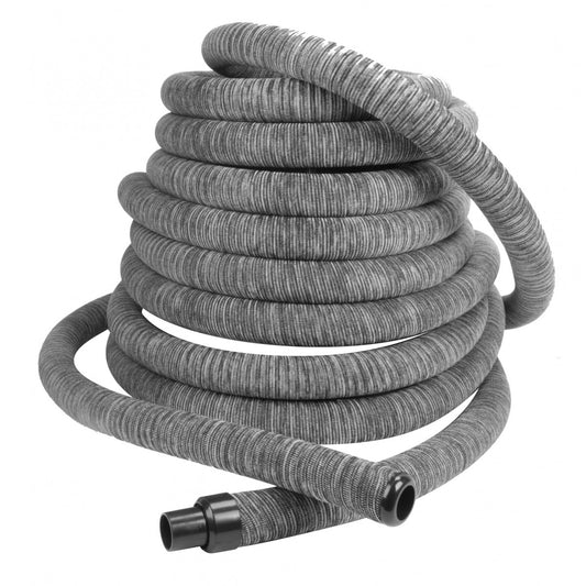 50' Hide-A-Hose Hose for Central Vacuum with Grey Hose Cover - Rapid Flex