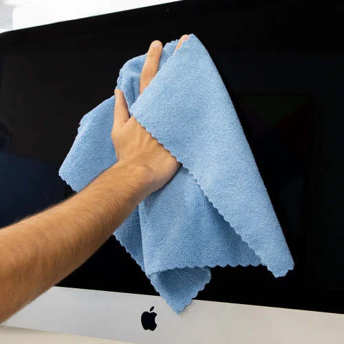 Hospeco SmartRags Heavy-Weight Microfiber Cloths – 16" x 16", 275 GSM, Blue